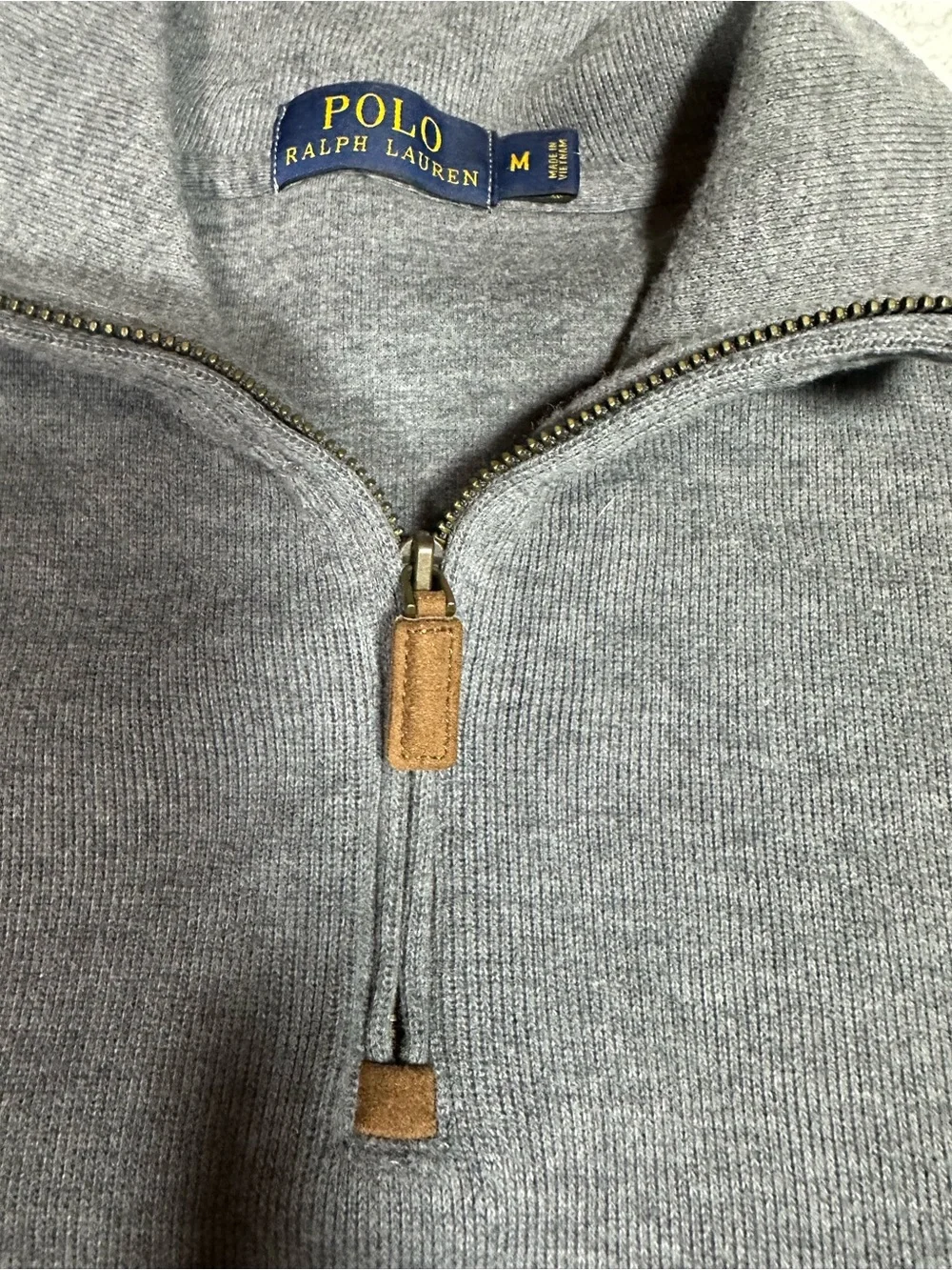 Polo by Ralph Lauren Dark Gray Quarter-Zip Pullover with Green Pony